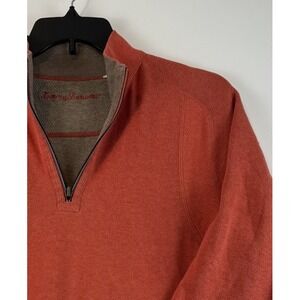 Tommy Bahama Coral/Orange  1/4 Zip Pullover Men's Size Unknown See Measurements